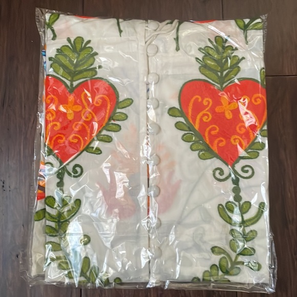 (last 1) 💗Fleurs et oiseaux bohemian button embroidered kimono dress - Picture 6 of 7